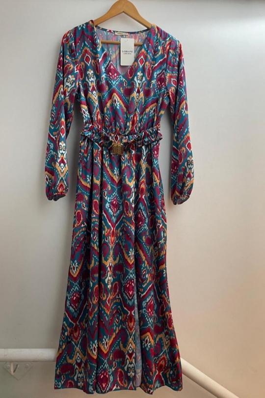 Abiti maxi Donna Blue Loriane 2082A Efashion Paris