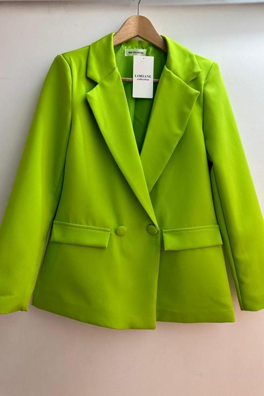 Vestes  Femme Vert pomme Loriane 11134 Efashion Paris