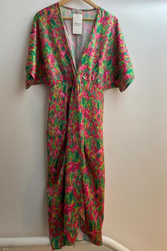 Robes mi-longues Femme Fuchsia/Rose Loriane 22252A Efashion Paris