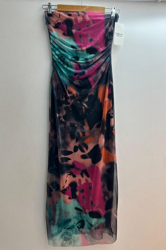 Robes mi-longues Femme Mauve Loriane 6132E Efashion Paris