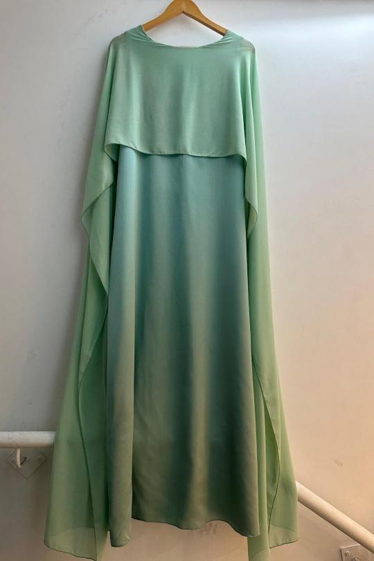 Robes longues Femme Vert pomme Loriane 10306 Efashion Paris