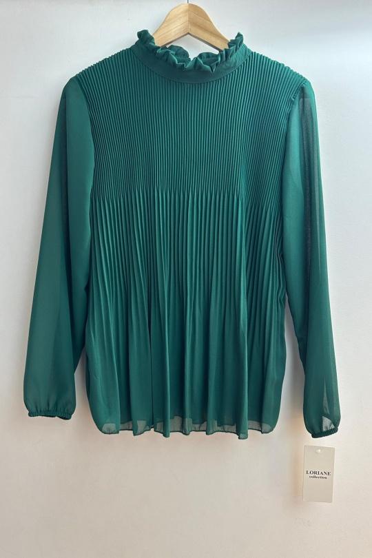 Blouses Femme Vert foncé Loriane 3587 Efashion Paris