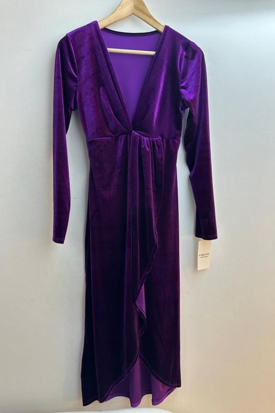Robes mi-longues Femme Violet Loriane 6388 Efashion Paris