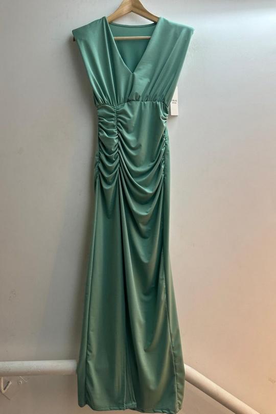 Robes longues Femme Vert d eau Loriane 6491R Efashion Paris