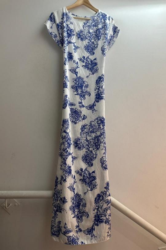 Robes longues Femme Bleu Loriane 24667 Efashion Paris