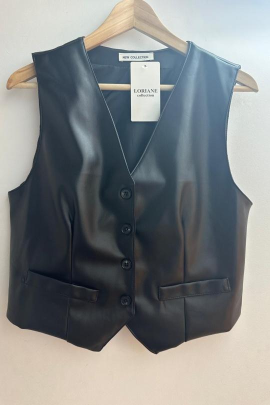 Gilets Femme Noir Loriane 14222C-3 Efashion Paris