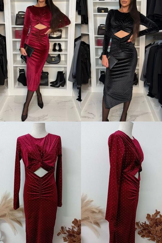 Robes longues Femme Rouge Loriane 9863 Efashion Paris