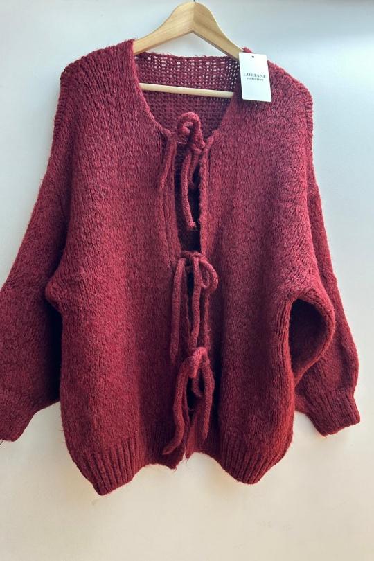 Cardigan Donna Burgundy Loriane 24618 Efashion Paris