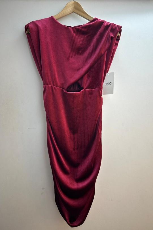 Vestidos cortos Mujer Burgundy Loriane 6916 Efashion Paris