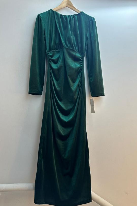 Robes longues Femme Vert bouteille Loriane 6935 Efashion Paris