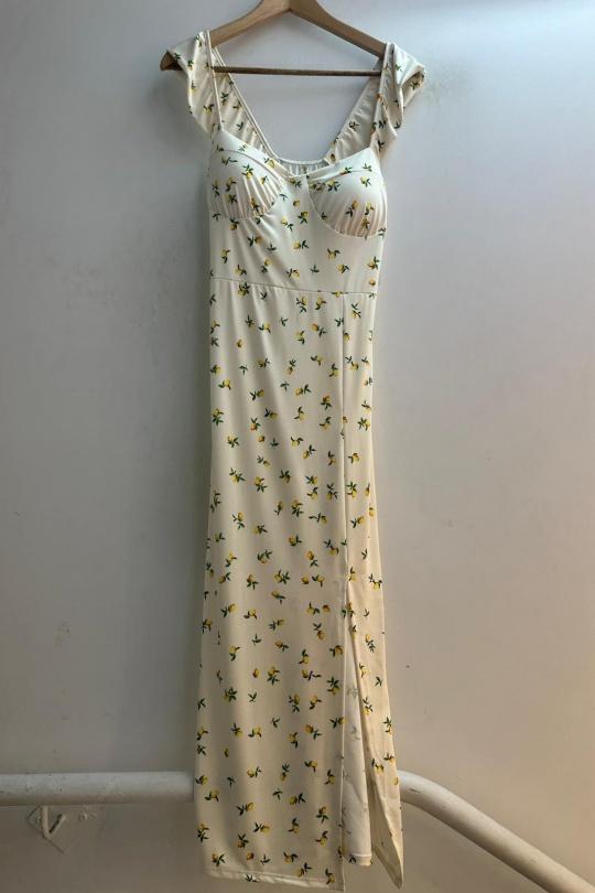 Robes longues Femme Jaune Loriane 6602CI Efashion Paris