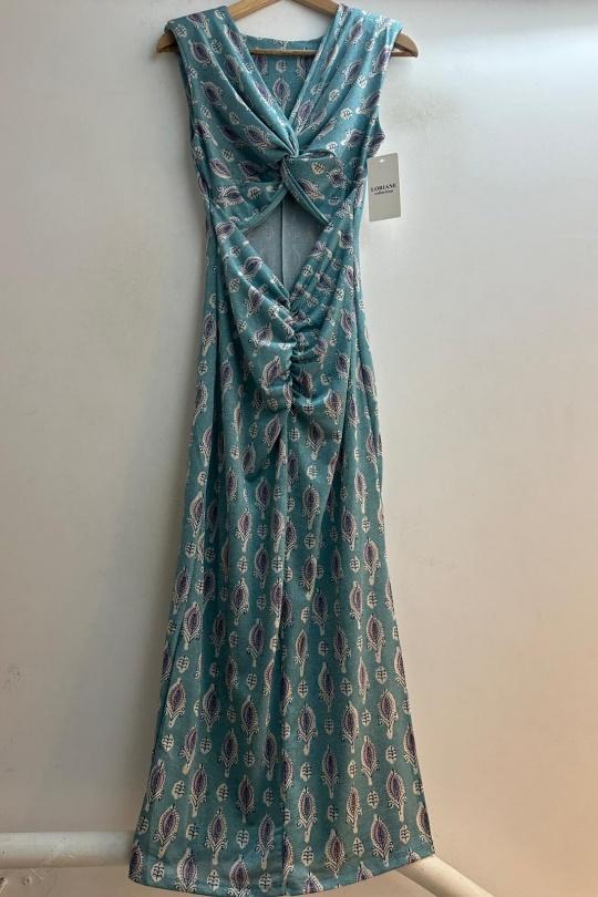 Maxi dresses Women Turquoise Loriane 10246 Efashion Paris