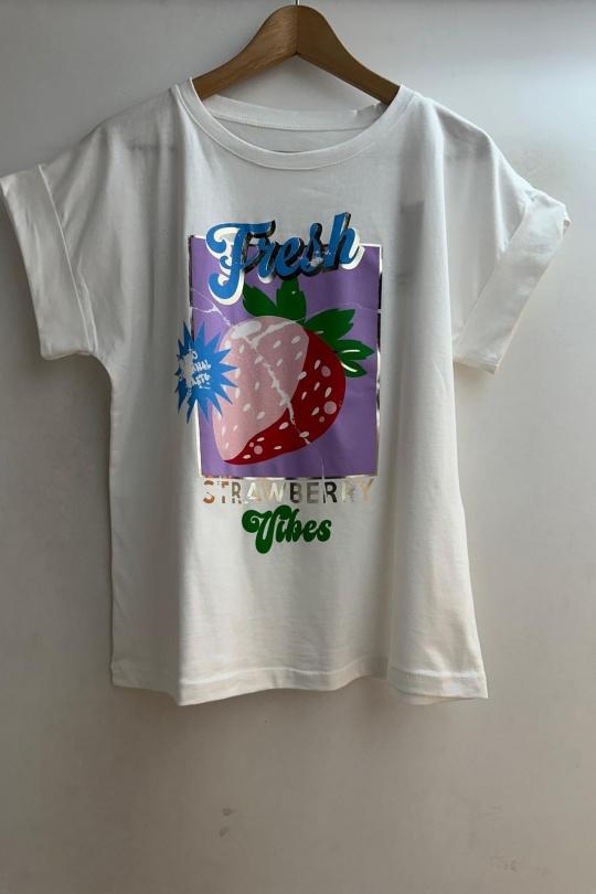 T-shirts Femme Blanc Loriane 16908 Efashion Paris