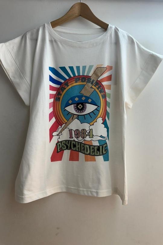 T-shirts Femme Blanc Loriane 16011 Efashion Paris