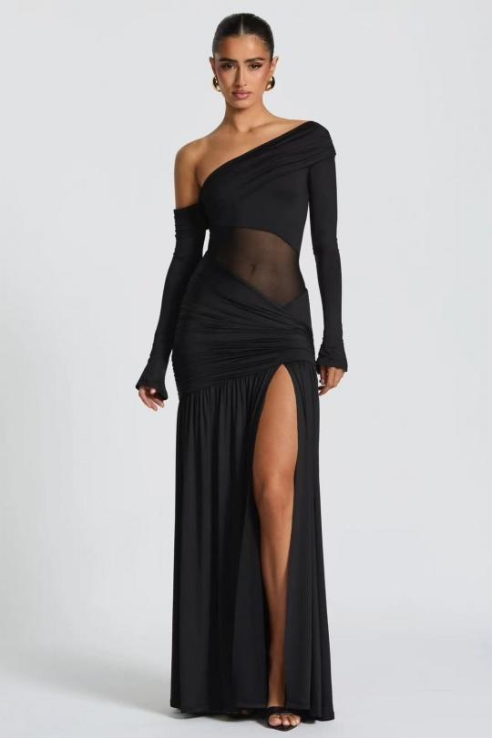 Robes longues Femme Noir Loriane 7386 61143 Efashion Paris