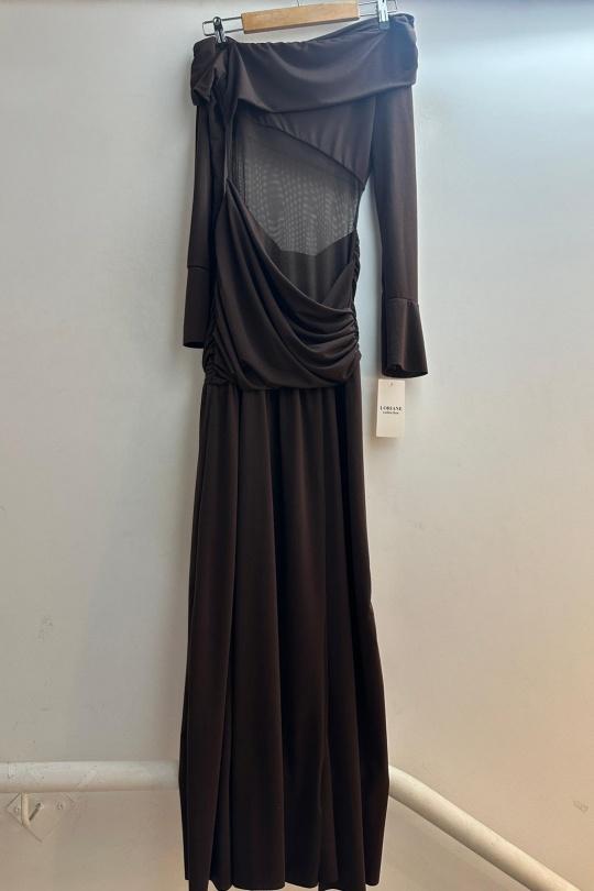 Robes longues Femme Marron Loriane 7386 61143 Efashion Paris