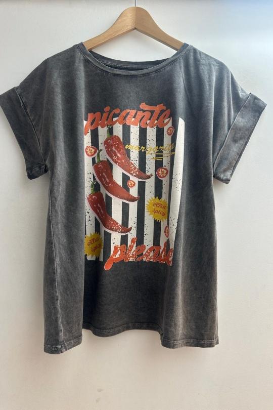 T-shirts Women Black Loriane 17014 Efashion Paris