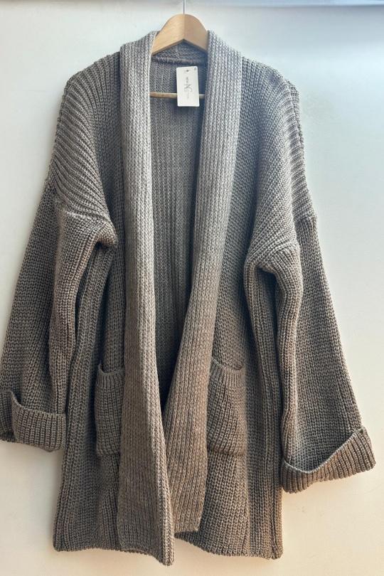 Gilets Femme Taupe Loriane 3002 Efashion Paris