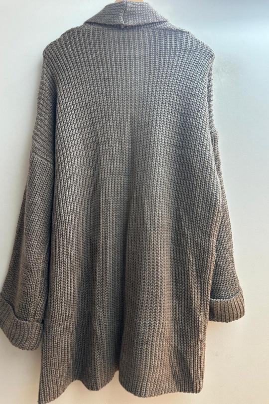 Gilets Femme Taupe Loriane 3002 Efashion Paris