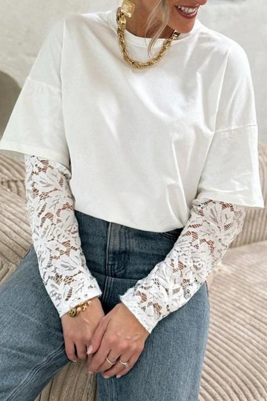 T-shirts Femme Beige Loriane 10588 Efashion Paris