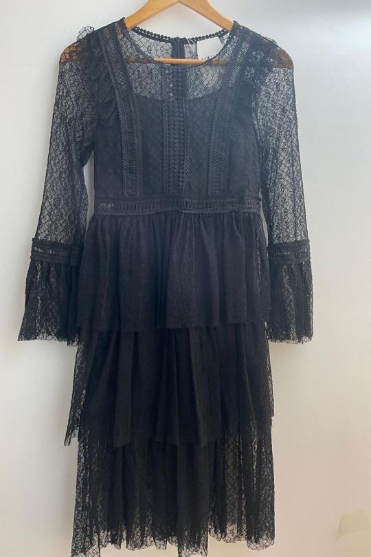 Short dresses Women Black Loriane 6110 Efashion Paris