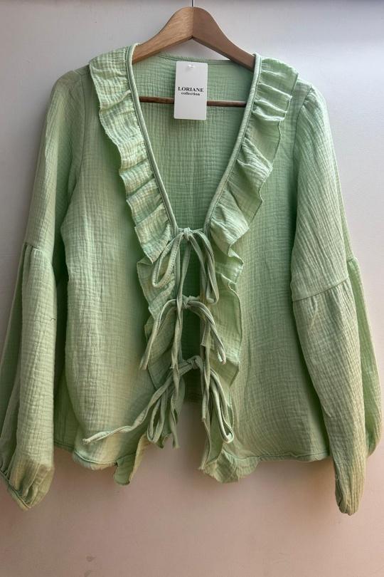 Tops Femme Vert d eau Loriane 9689 Efashion Paris