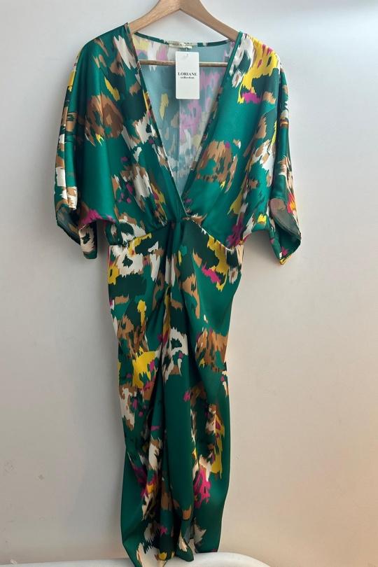 Robes mi-longues Femme Vert Loriane 22252V Efashion Paris