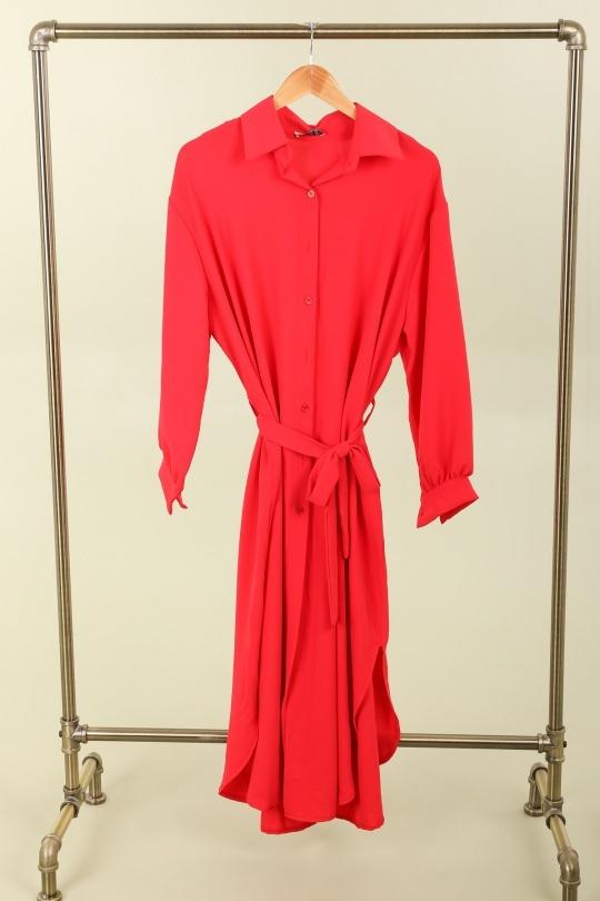 Robes mi-longues Femme Rouge Loriane 21276-1 Efashion Paris