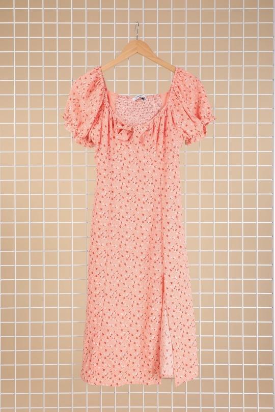 Robes mi-longues Femme Rose Loriane 9227 Efashion Paris