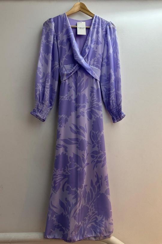 Robes mi-longues Femme Bleu Loriane 9463 Efashion Paris