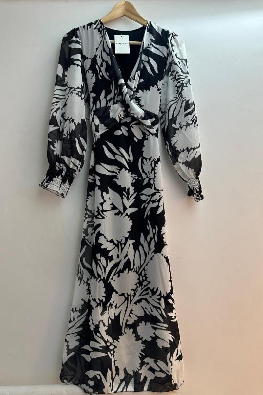 Robes mi-longues Femme Bleu Loriane 9463 Efashion Paris