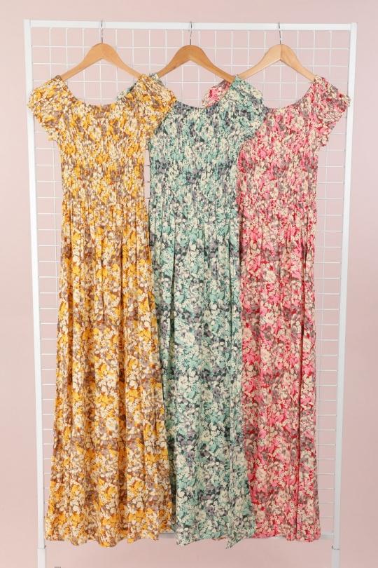 Robes longues Femme Vert Loriane 691 Efashion Paris