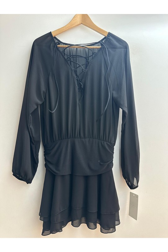 Robes courtes Femme Noir Loriane 7164 Efashion Paris