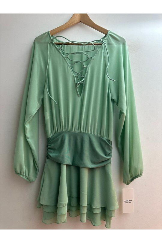 Robes courtes Femme Noir Loriane 7164 Efashion Paris