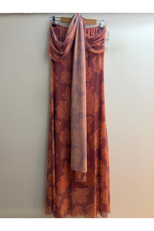 Robes longues Femme Beige Loriane 7806R Efashion Paris