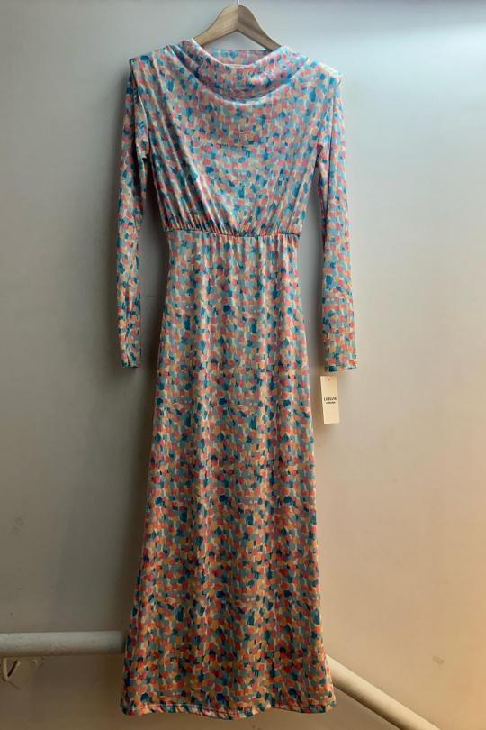 Robes longues Femme Bleu ciel Loriane 6453A Efashion Paris