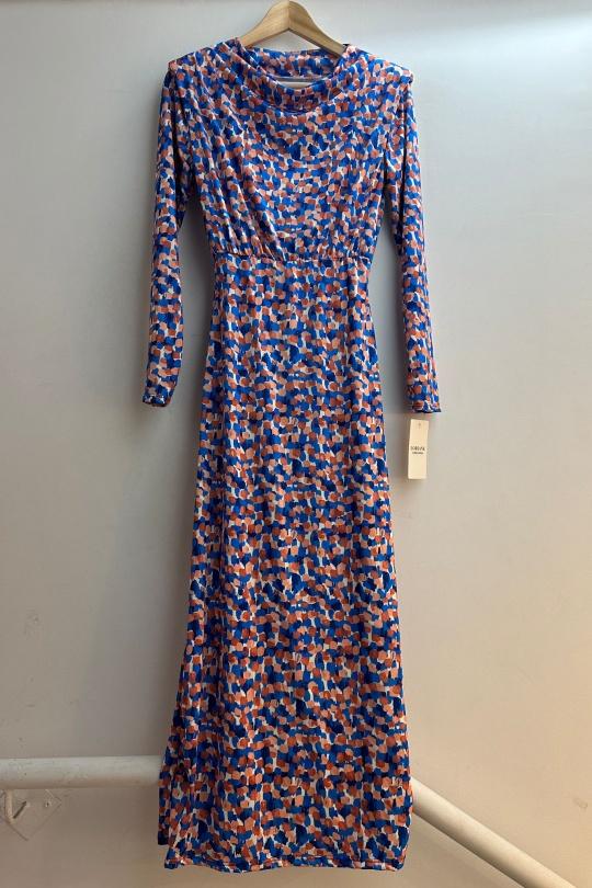 Robes longues Femme Bleu ciel Loriane 6453A Efashion Paris