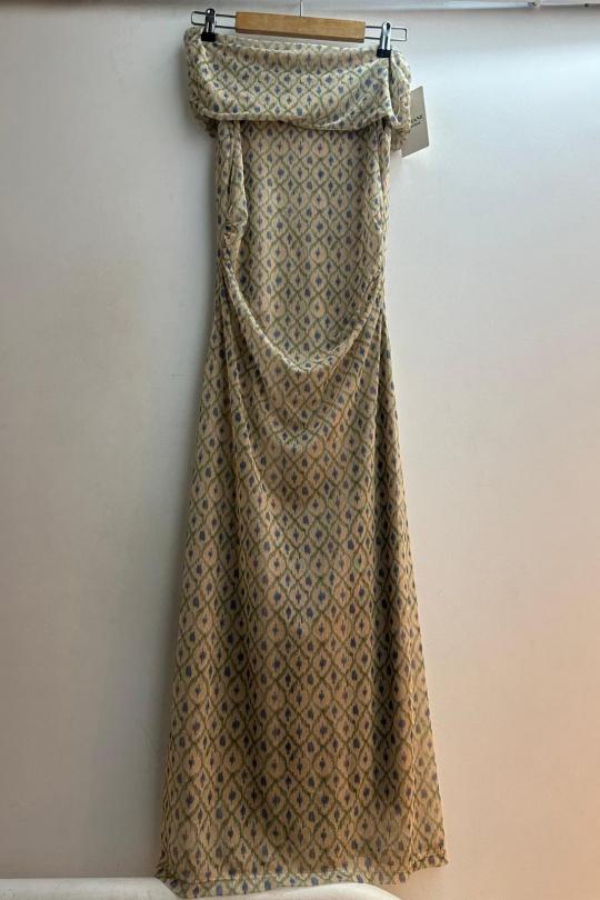 Maxi dresses Women Green water Loriane 9573 Efashion Paris