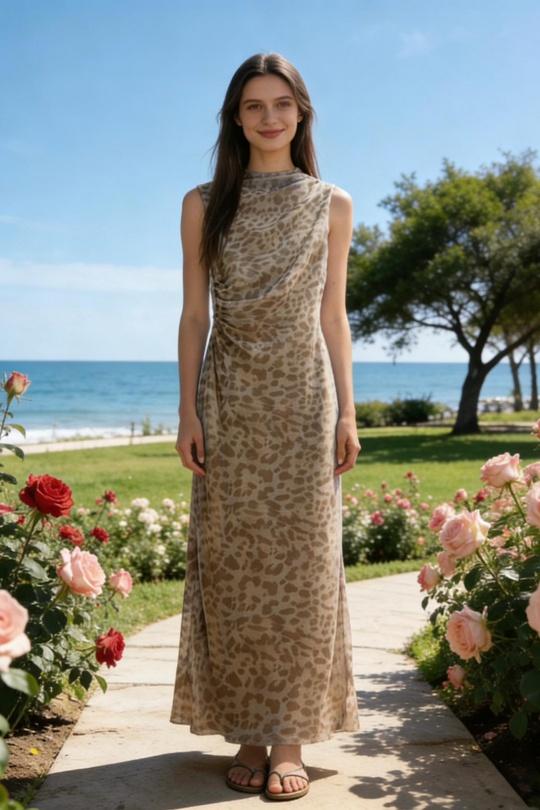 Robes longues Femme Kaki Loriane 6471L/22098L Efashion Paris