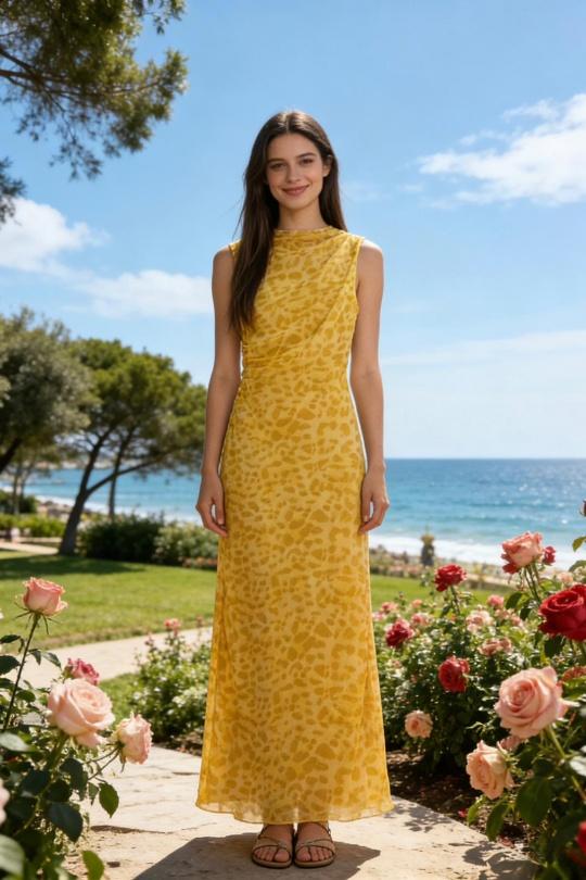 Robes longues Femme Kaki Loriane 6471L/22098L Efashion Paris