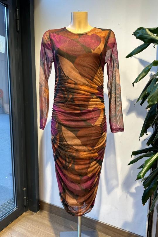 Abiti al polpaccio Donna Mauve Loriane 10354G Efashion Paris