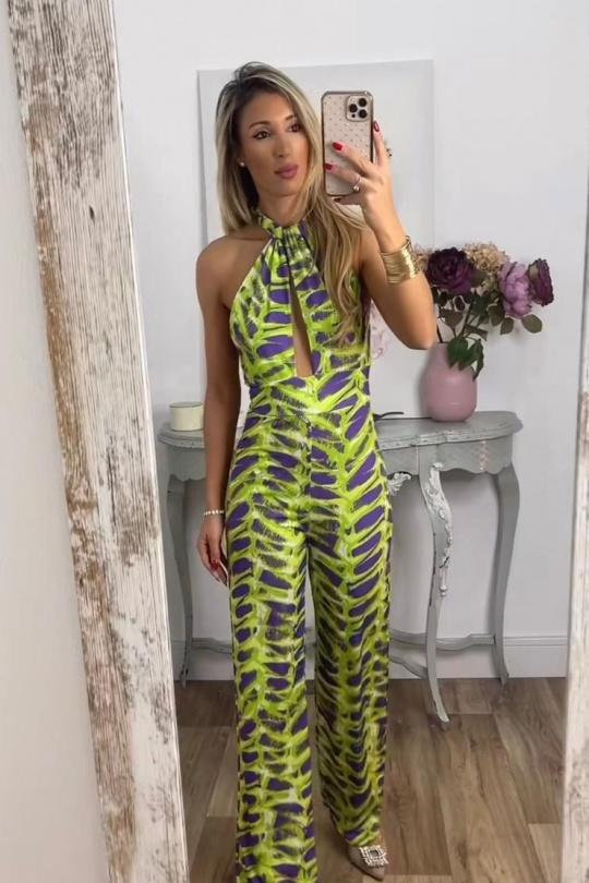 Combinaisons Femme Vert pomme Loriane 10245 Efashion Paris