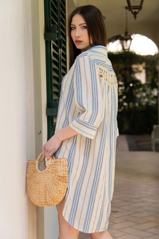 Short dresses Women Blue Loriane 15426 Efashion Paris