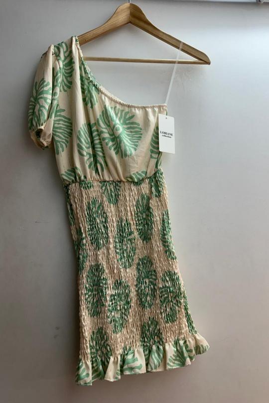 Robes courtes Femme Vert d eau Loriane 6593 Efashion Paris