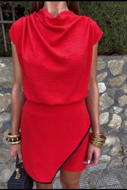 Jumpsuits Women Red Loriane 6587 Efashion Paris