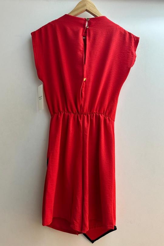 Jumpsuits Women Red Loriane 6587 Efashion Paris