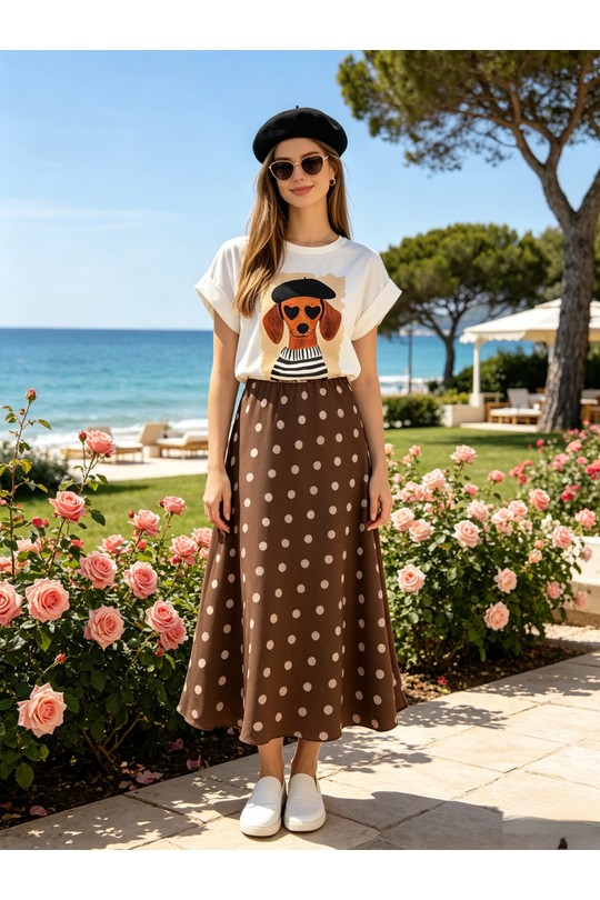 Skirts Women Taupe Loriane 10480P Efashion Paris