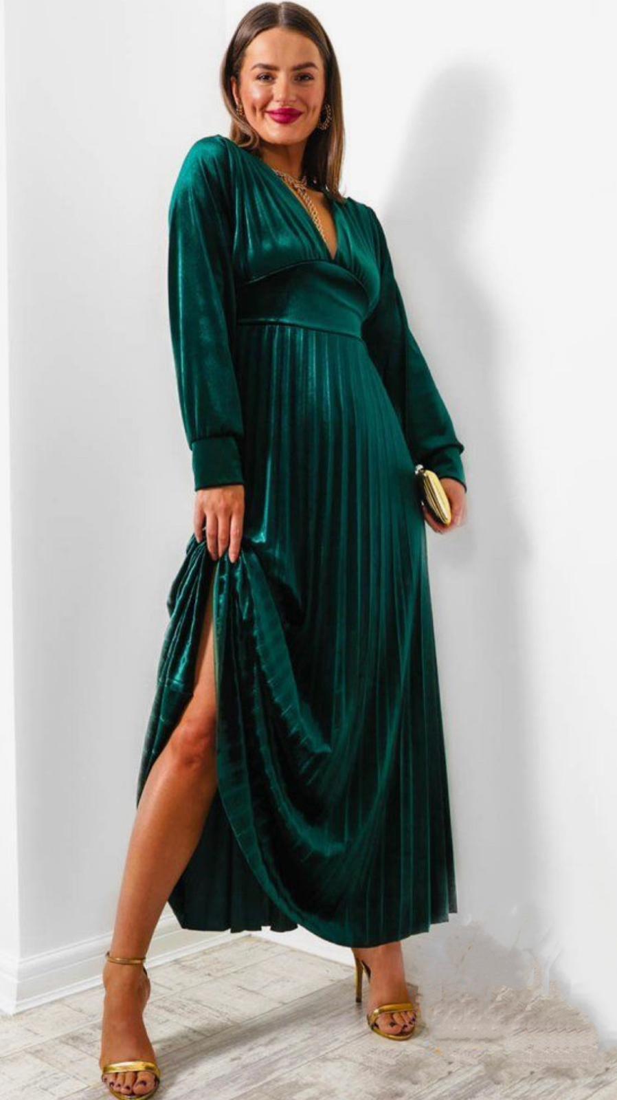 Robes longues Femme 5358VERT SAPIN Loriane Efashion Paris sur eFashion.