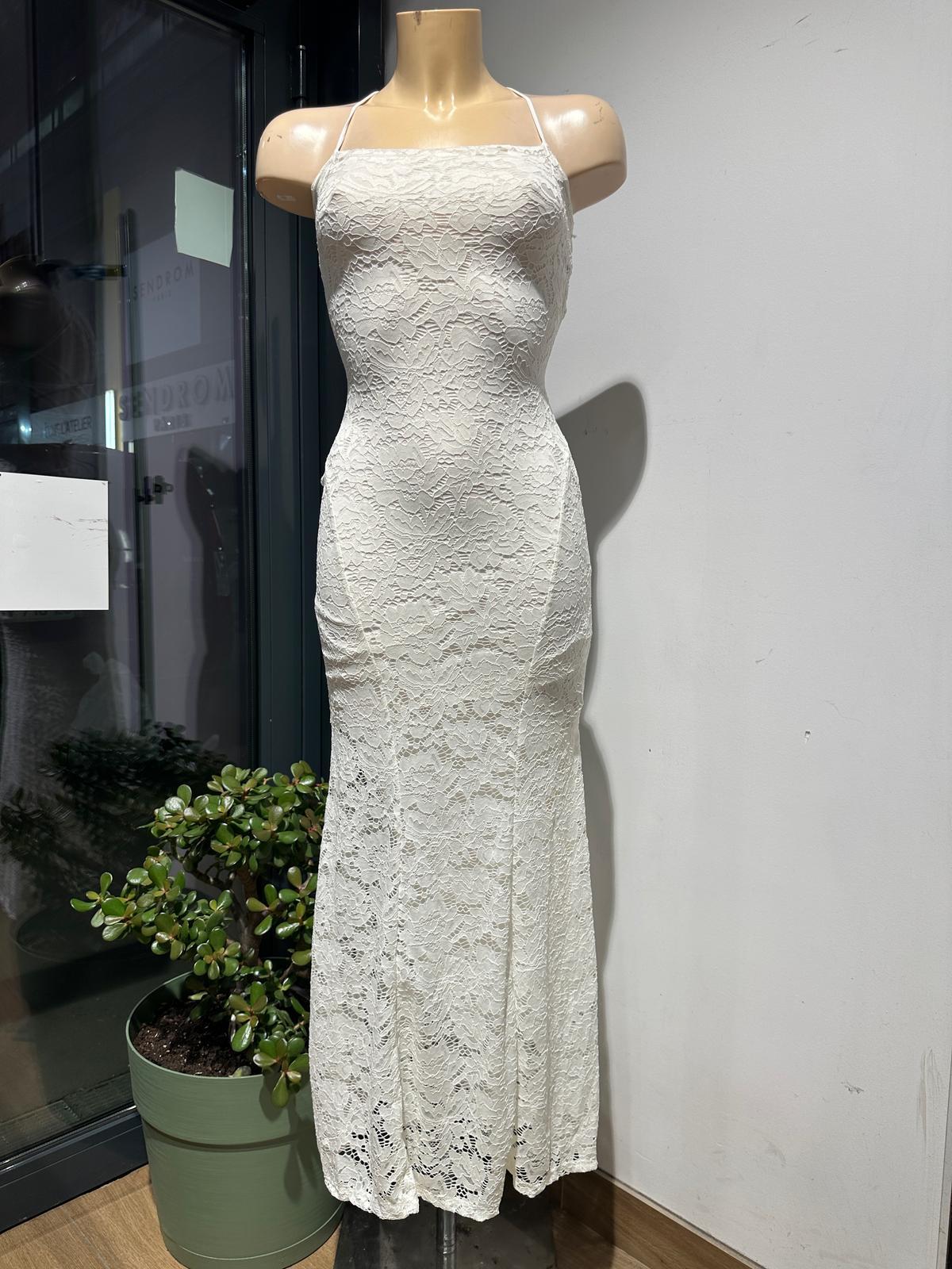 Robes longues Femme Blanc Loriane 10969 #c Efashion Paris