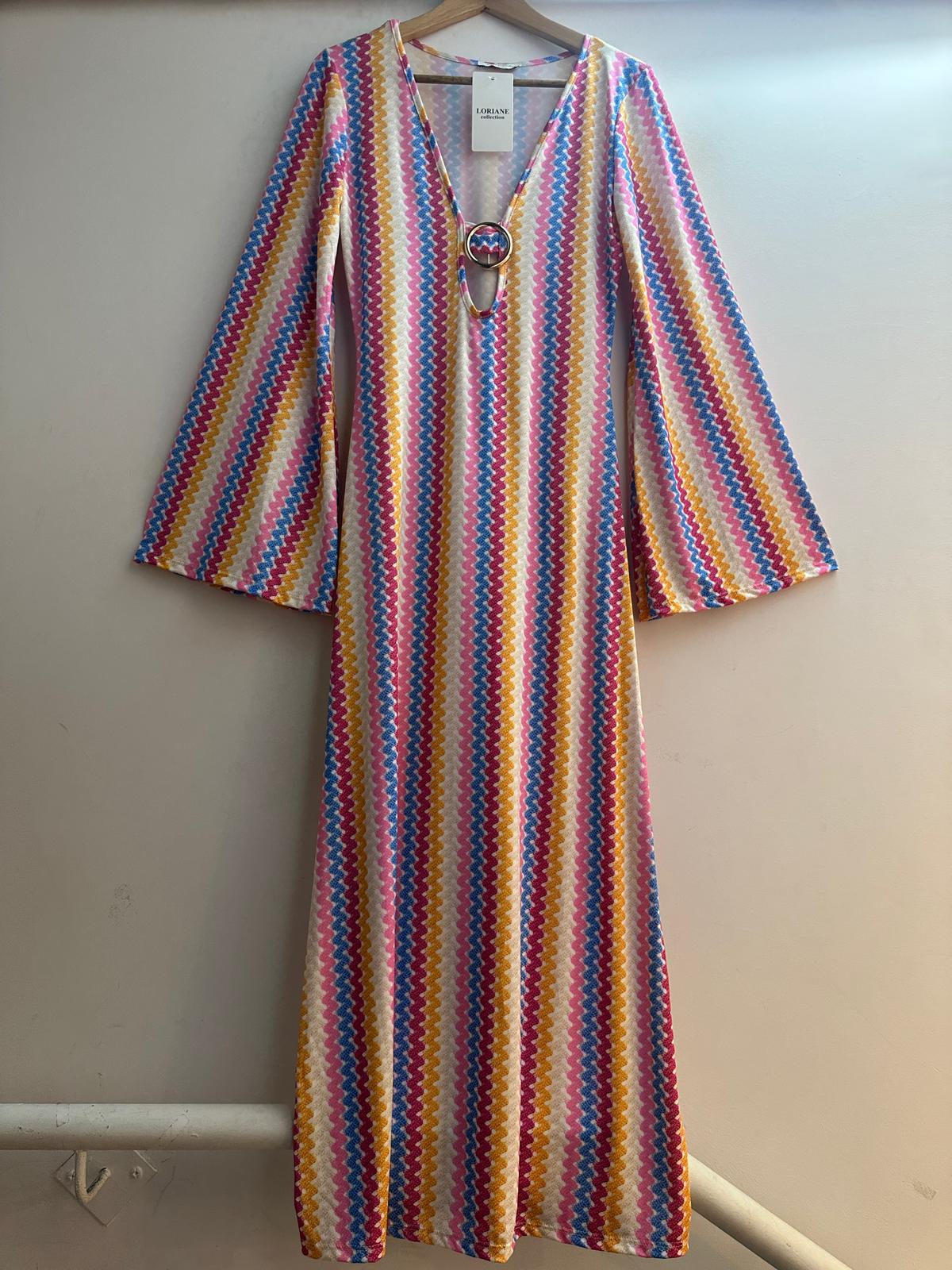 Abiti maxi Donna Fushia Loriane 11128 #c Efashion Paris